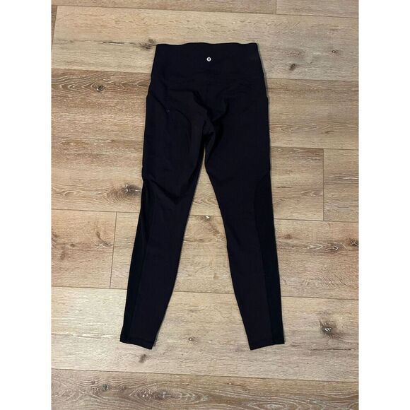 Lululemon Mastered Motion High-Rise Tight 28" Thermal Black Mesh Womens 10 - Picture 2 of 3